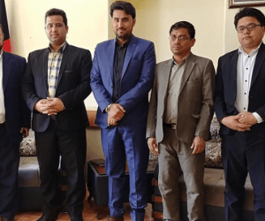 دیدار جمعی از استادان مؤسسه تحصیلات عالی خواجه عبدالله انصاری با رئیس دفتر مقام ولایت هرات